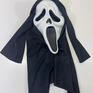 Kids scream Ghost Face white mask with Black Hood 9206 WM 2023